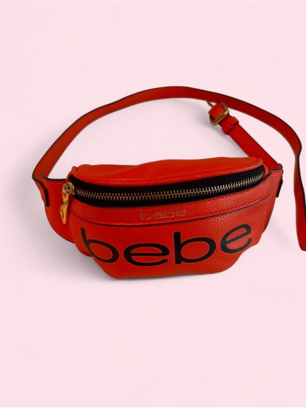 bebe orange Logo Belt Bag